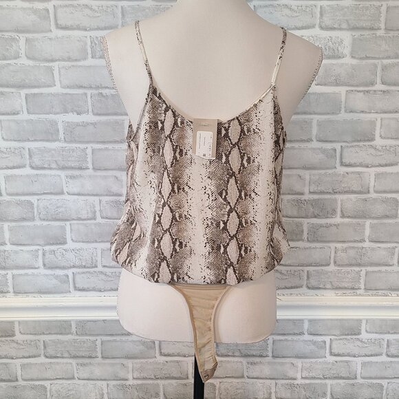 Lush Camisole Bodysuit Python Snake Print Top NEW Sm Mob Wife Festival NEW - Picture 3 of 6